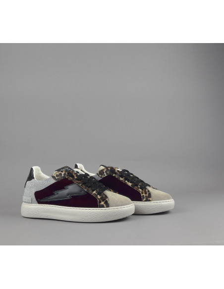 Stokton \ Sneakers Donna Velluto Bordeaux Prezzo 215,00