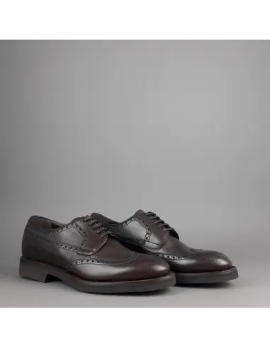 Barrett Derby Uomo Pelle Testa Di Moro Bucature Brogue Prezzo 370,00