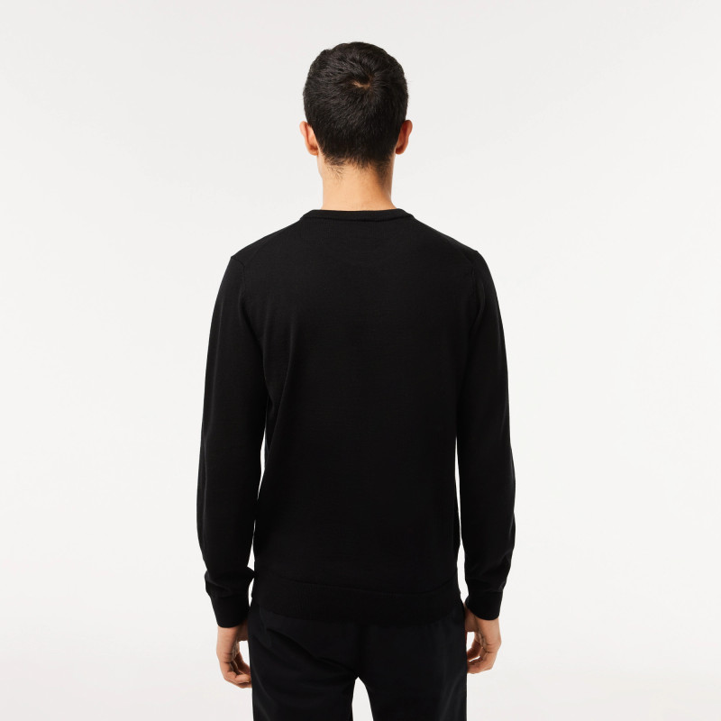 Lacoste \ Maglia Uomo Lana Merino Nero Prezzo 160,00