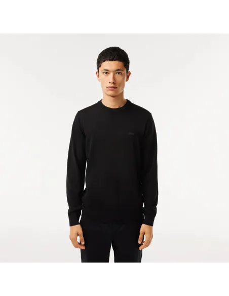 Lacoste \ Maglia Uomo Lana Merino Nero Prezzo 160,00