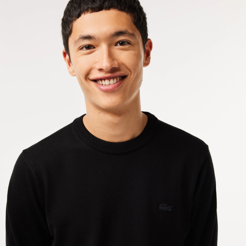 Lacoste \ Maglia Uomo Lana Merino Nero Prezzo 160,00