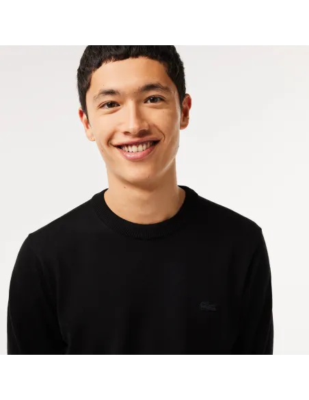 Lacoste \ Maglia Uomo Lana Merino Nero Prezzo 160,00