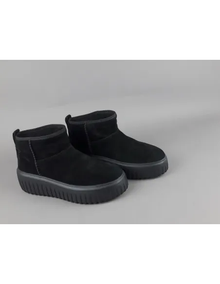 Hogan \ Stivaletto Stripes Donna H645 Camoscio Nero Prezzo 420,00