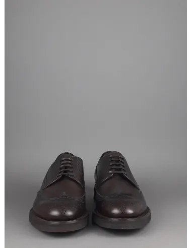 Barrett Derby Uomo Pelle Testa Di Moro Bucature Brogue Prezzo 370,00