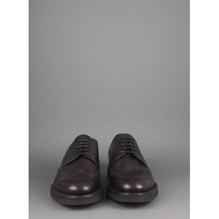 Barrett Derby Uomo Pelle Testa Di Moro Bucature Brogue Prezzo 370,00