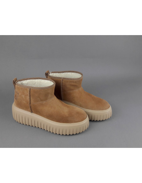 Hogan \ Stivaletto Stripes Donna H645 Camoscio Marrone Chiaro Prezzo 420,00