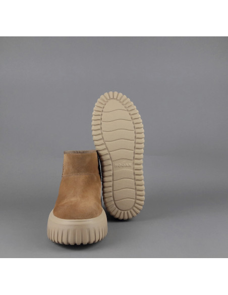 Hogan \ Stivaletto Stripes Donna H645 Camoscio Marrone Chiaro Prezzo 420,00