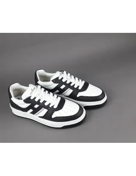 Hogan \ Sneakers Uomo H630 Pelle Nero/Bianco Prezzo 420,00