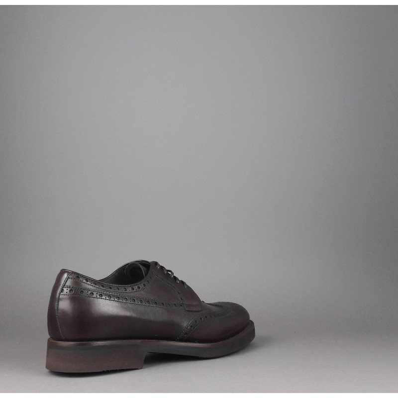 Barrett Derby Uomo Pelle Testa Di Moro Bucature Brogue Prezzo 370,00