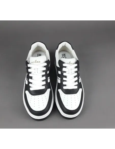 Hogan \ Sneakers Uomo H630 Pelle Nero/Bianco Prezzo 420,00