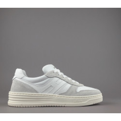 Hogan \ Sneakers Uomo H630 Camoscio Ghiaccio Pelle Bianco Prezzo 420,00