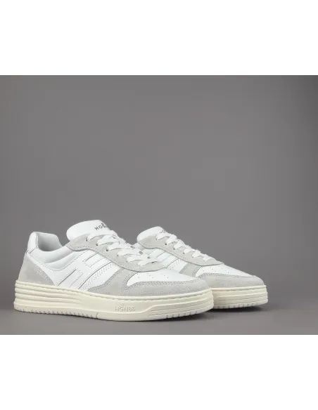 Hogan \ Sneakers Uomo H630 Camoscio Ghiaccio Pelle Bianco Prezzo 420,00
