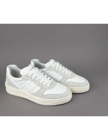 Hogan \ Sneakers Uomo H630 Camoscio Ghiaccio Pelle Bianco Prezzo 420,00