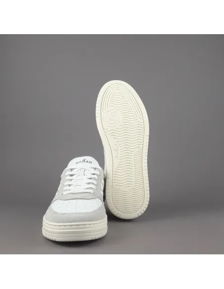 Hogan \ Sneakers Uomo H630 Camoscio Ghiaccio Pelle Bianco Prezzo 420,00