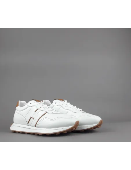 Hogan \ Sneakers Uomo H601 Pelle Nappa Bianco Prezzo 460,00