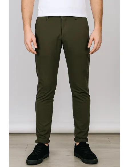 Clark \ Pantalone Uomo Mark Punto Milano Verde Militare Scuro Prezzo 79,00