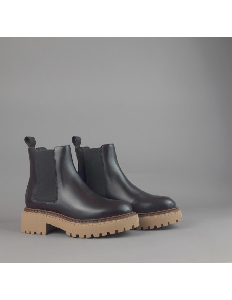 Frau \ Tronchetto Donna Pelle Testa Moro Elastici Laterali Prezzo 139,00