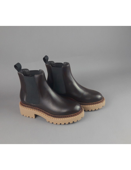 Frau \ Tronchetto Donna Pelle Testa Moro Elastici Laterali Prezzo 139,00