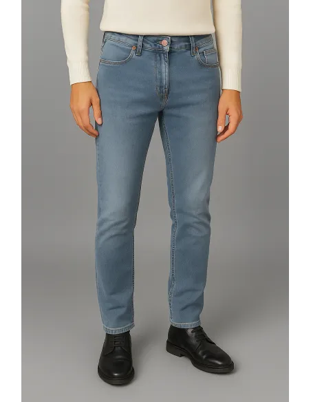 Jeckerson \ Jeans Uomo In Denim Bitretch Blu Prezzo 170,00