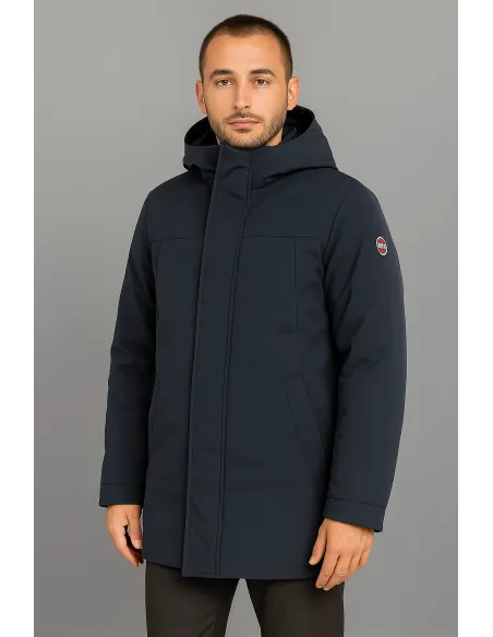 Colmar \ Giubbino Uomo Lungo In Cordura Nylon Blu Scuro Prezzo 590,00