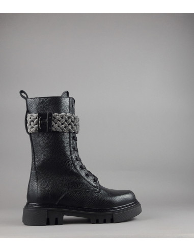 Stokton \ Anfibio Donna Pelle Bottalata Nero Prezzo 290,00