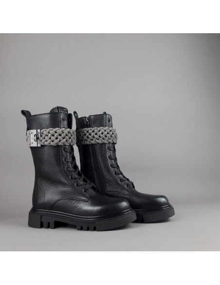 Stokton \ Anfibio Donna Pelle Bottalata Nero Prezzo 290,00