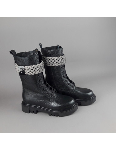 Stokton \ Anfibio Donna Pelle Bottalata Nero Prezzo 290,00