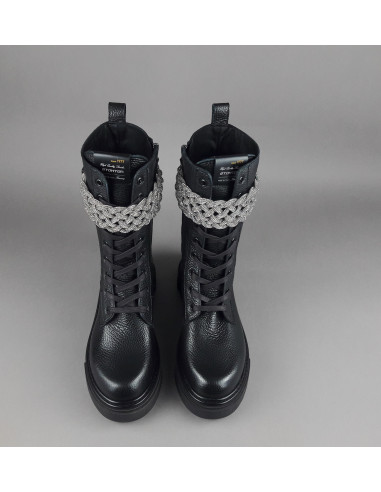 Stokton \ Anfibio Donna Pelle Bottalata Nero Prezzo 290,00