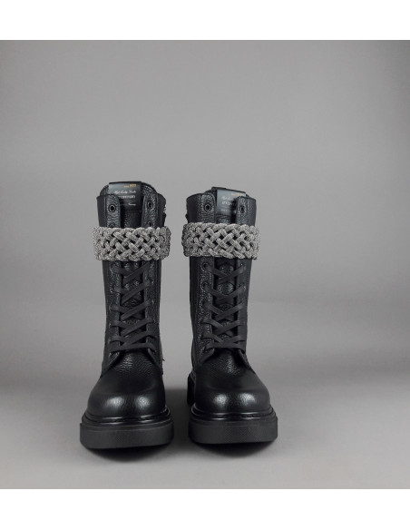 Stokton \ Anfibio Donna Pelle Bottalata Nero Prezzo 290,00