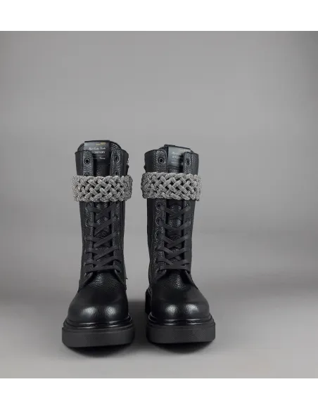 Stokton \ Anfibio Donna Pelle Bottalata Nero Prezzo 290,00