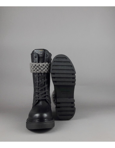 Stokton \ Anfibio Donna Pelle Bottalata Nero Prezzo 290,00