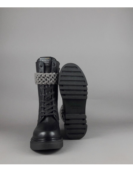 Stokton \ Anfibio Donna Pelle Bottalata Nero Prezzo 290,00