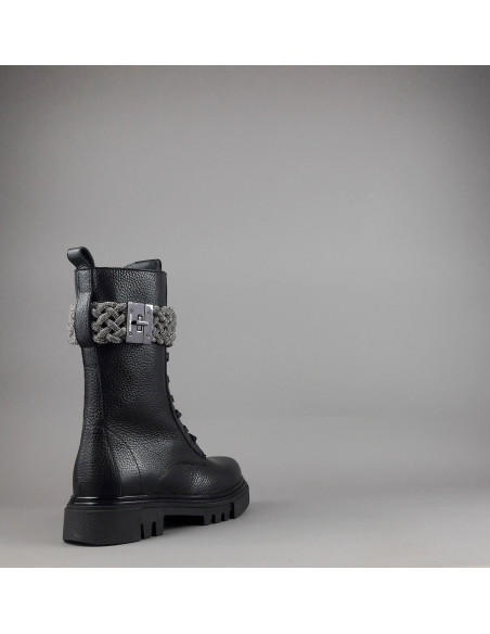 Stokton \ Anfibio Donna Pelle Bottalata Nero Prezzo 290,00