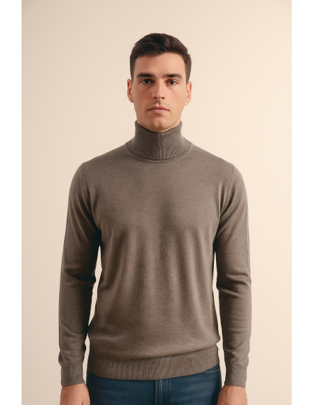 Filippo De Laurentiis \ Maglia Uomo Collo Alto Lana Talpa Scuro Prezzo 165,00