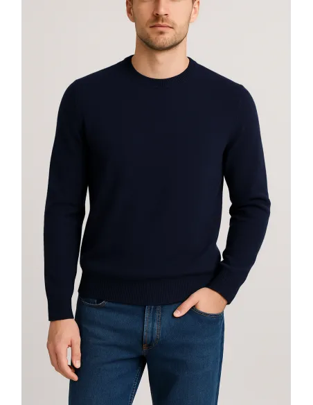 Filippo De Laurentiis \ Maglia Uomo Lana Merino Tintocapo Blu Scuro Prezzo 156,00