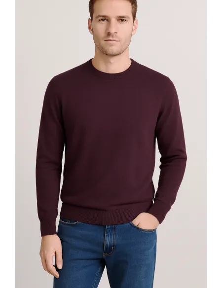Filippo De Laurentiis \ Maglia Uomo Lana Merino Tintocapo Bordeaux Prezzo 156,00