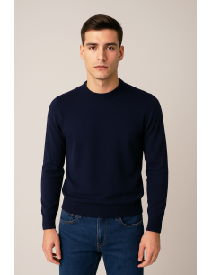 Filippo De Laurentiis \ Maglia Uomo Lana Merino Blu Scuro Prezzo 190,00