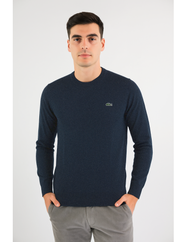 Lacoste \ Maglia Uomo Girocollo Misto Lana Blu Prezzo 125,00