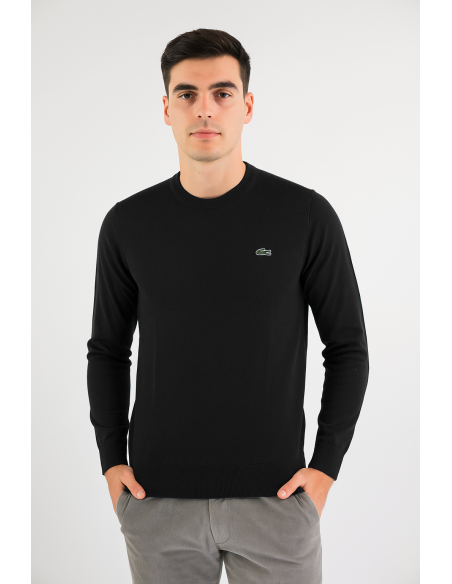 Lacoste \ Maglia Uomo Girocollo Misto Lana Nero Prezzo 125,00