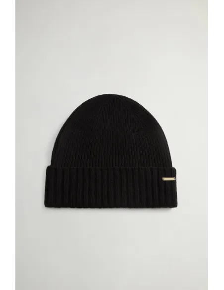 Woolrich \ Sciarpa Cappello Kit Unisex Misto Lana Nero Prezzo 140,00