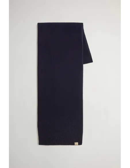 Woolrich \ Sciarpa Cappello Kit Unisex Misto Lana Blu Scuro Prezzo 140,00