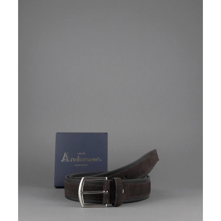 Anderson's \ Cintura Uomo Tela Camoscio Marrone Scuro Prezzo 110,00