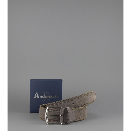 Anderson's \ Cintura Uomo Tela Camoscio Beige Talpa Prezzo 110,00