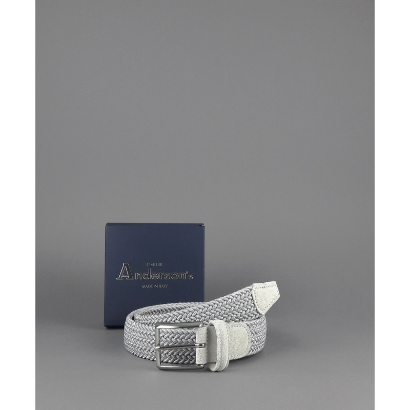 Anderson's \ Cintura Uomo Tessuto Elastico Grigio Chiaro Prezzo 95,00