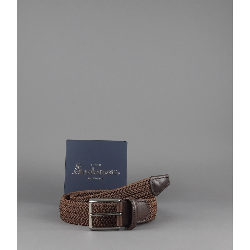Anderson's \ Cintura Uomo Tessuto Elastico Marrone Prezzo 95,00