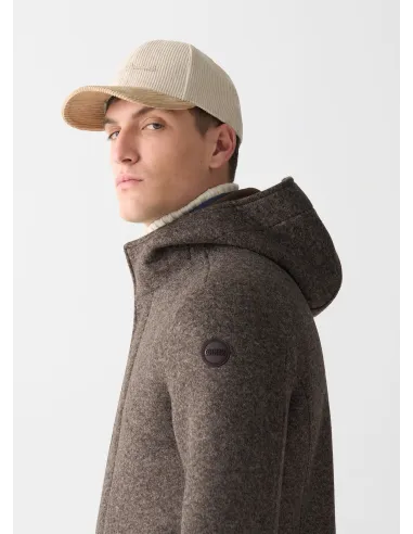 Colmar \ Cappotto Uomo Lungo In Panno Di Lana Marrone Prezzo 429,00