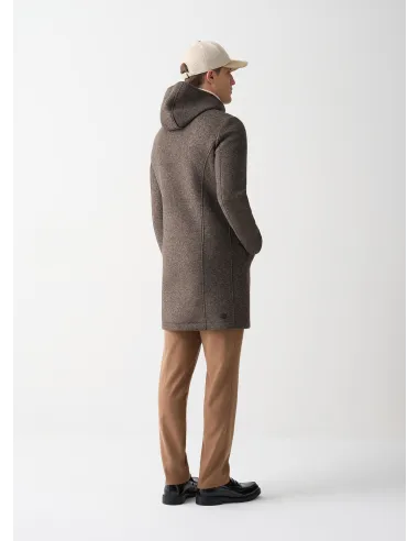 Colmar \ Cappotto Uomo Lungo In Panno Di Lana Marrone Prezzo 429,00