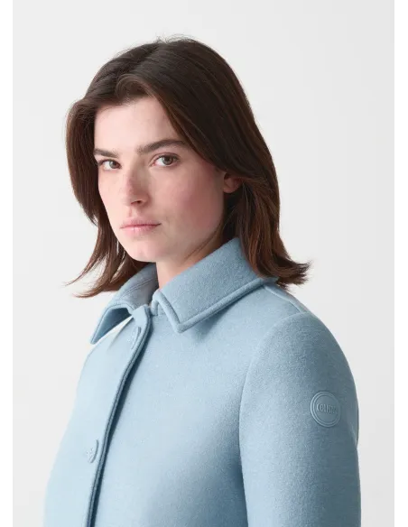 Colmar \ Cappotto Donna Lungo In Panno Di Lana Azzurro Ceruleo Prezzo 399,00
