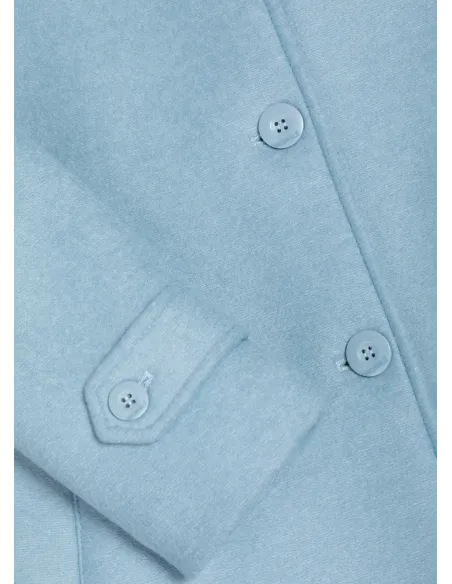 Colmar \ Cappotto Donna Lungo In Panno Di Lana Azzurro Ceruleo Prezzo 399,00