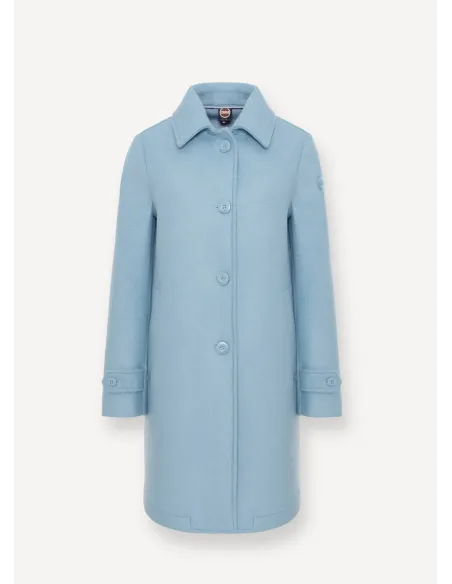 Colmar \ Cappotto Donna Lungo In Panno Di Lana Azzurro Ceruleo Prezzo 399,00